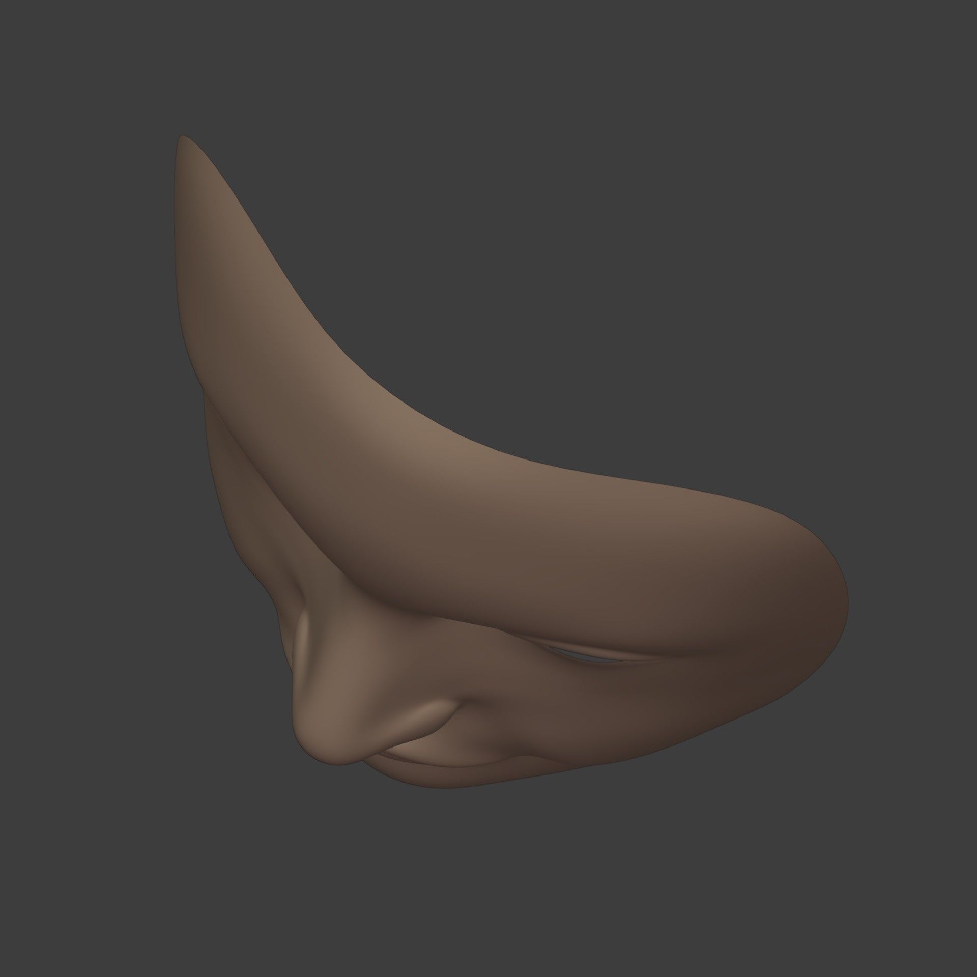 Theater Woman Mask with Neutral Expressions V3 Low-poly 3D model_8