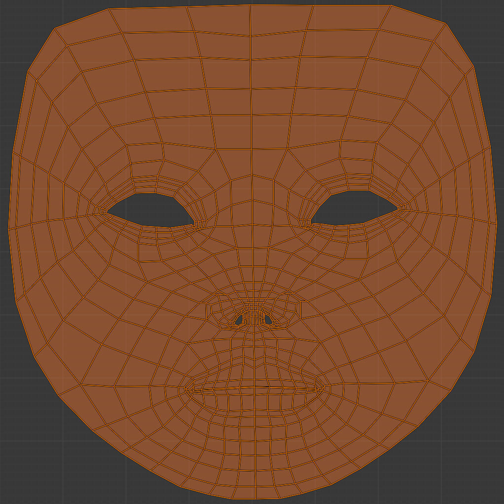 Theater Woman Mask with Neutral Expressions V3 Low-poly 3D model_3