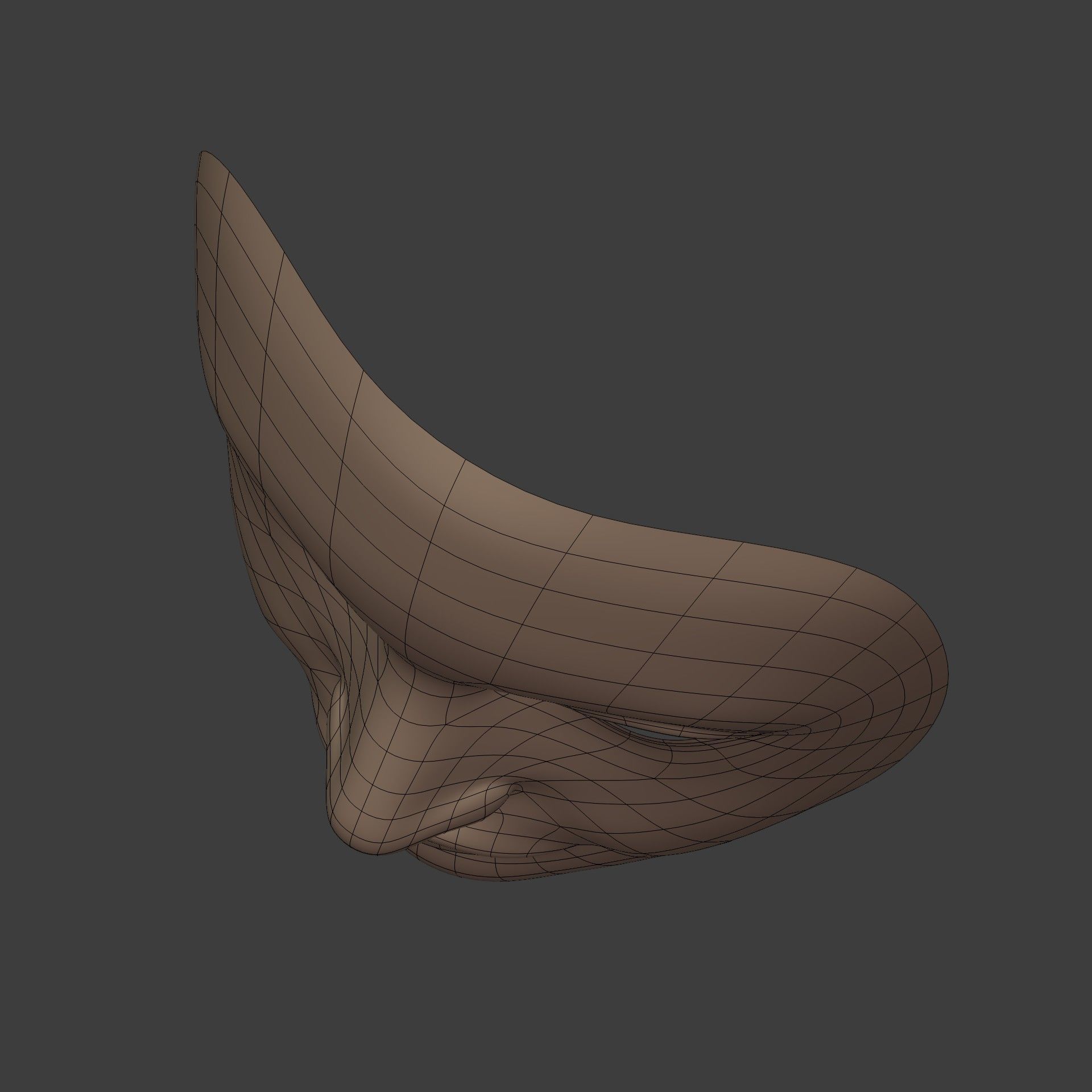 Theater Woman Mask with Neutral Expressions V3 Low-poly 3D model_9