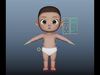 Cartoon Baby Twin Rigged  3D Model Collection_2