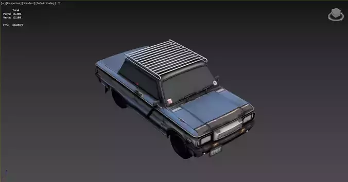 3D model of a car with a roof rack