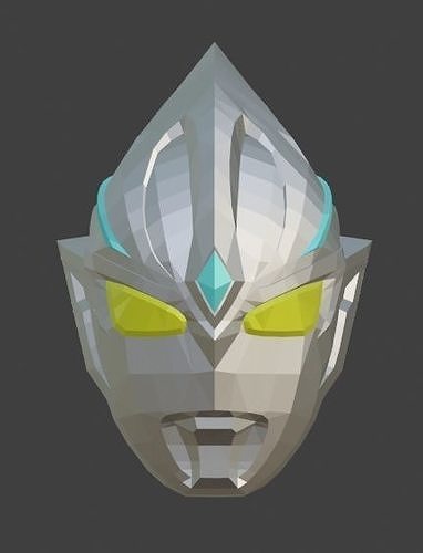 Ultraman Arc Helm Pepakura Foam Unfold 3D model