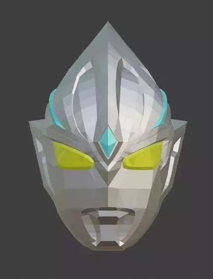 Ultraman Arc Helm Pepakura Foam Unfold 3D model_0