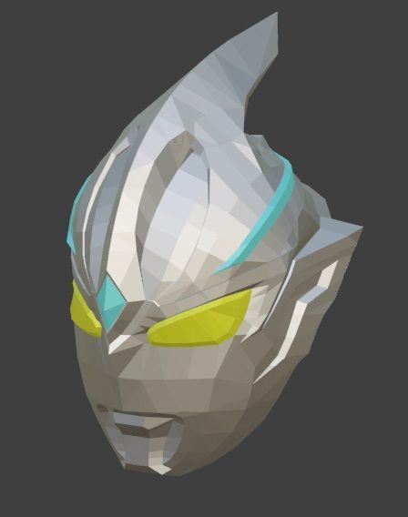 Ultraman Arc Helm Pepakura Foam Unfold 3D model_2