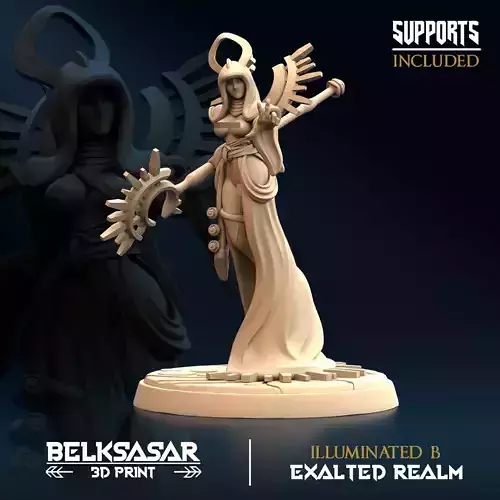 Illuminated B Nude 3D print model