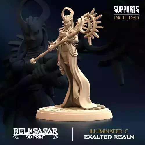 Illuminated C Nude 3D print model