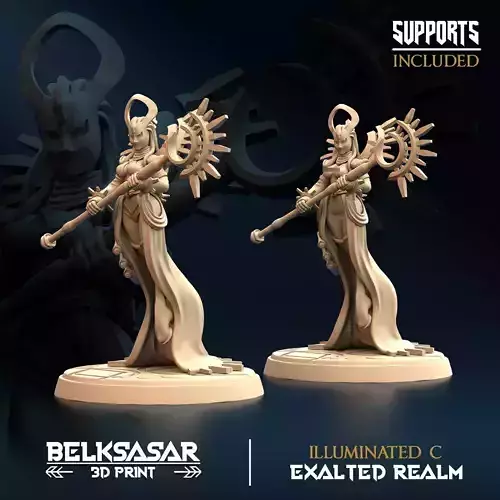 Illuminated C Nude and Normal 3D print model