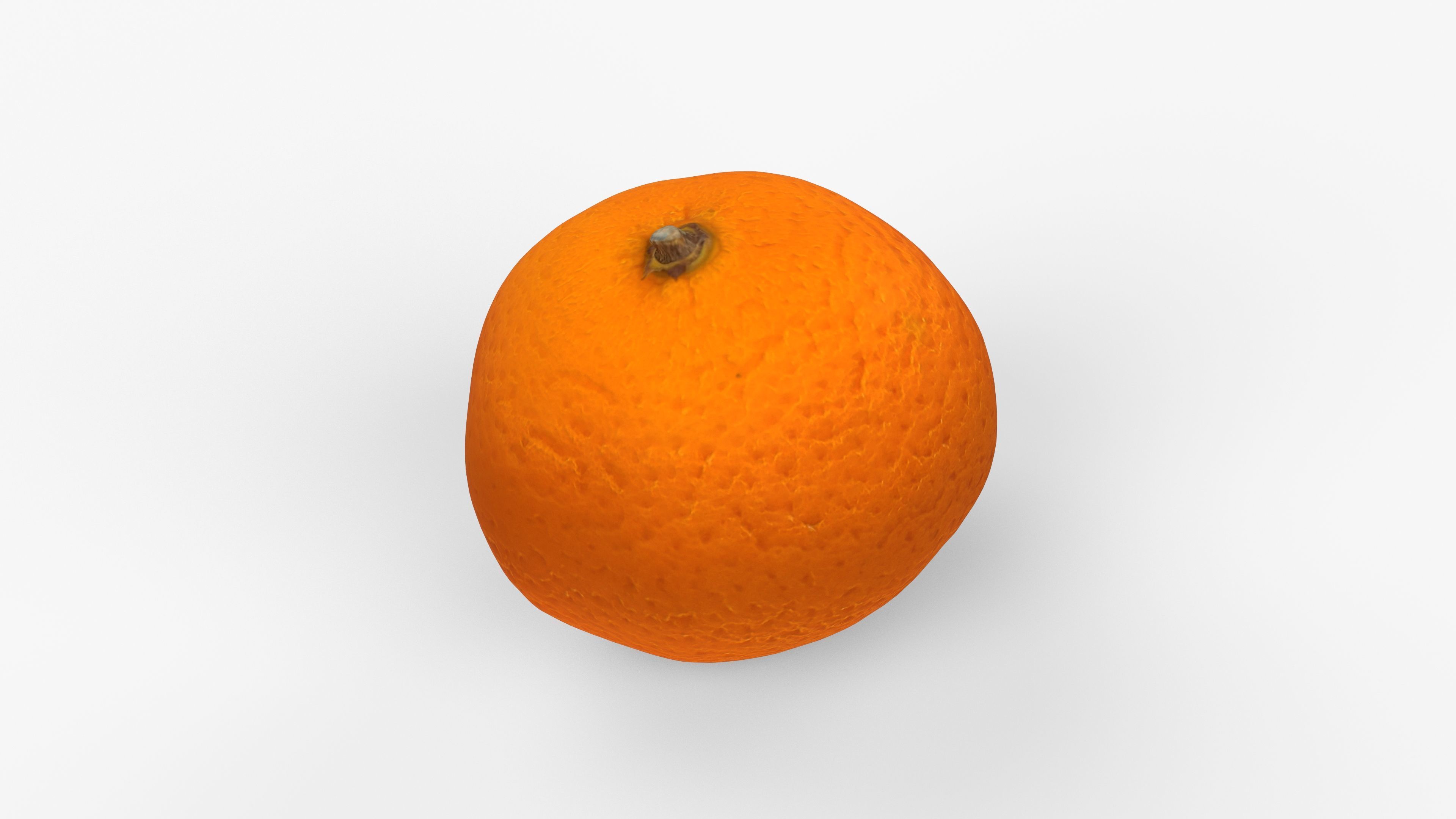 Photorealistic 3D scan of mandarin Low-poly 3D model_10