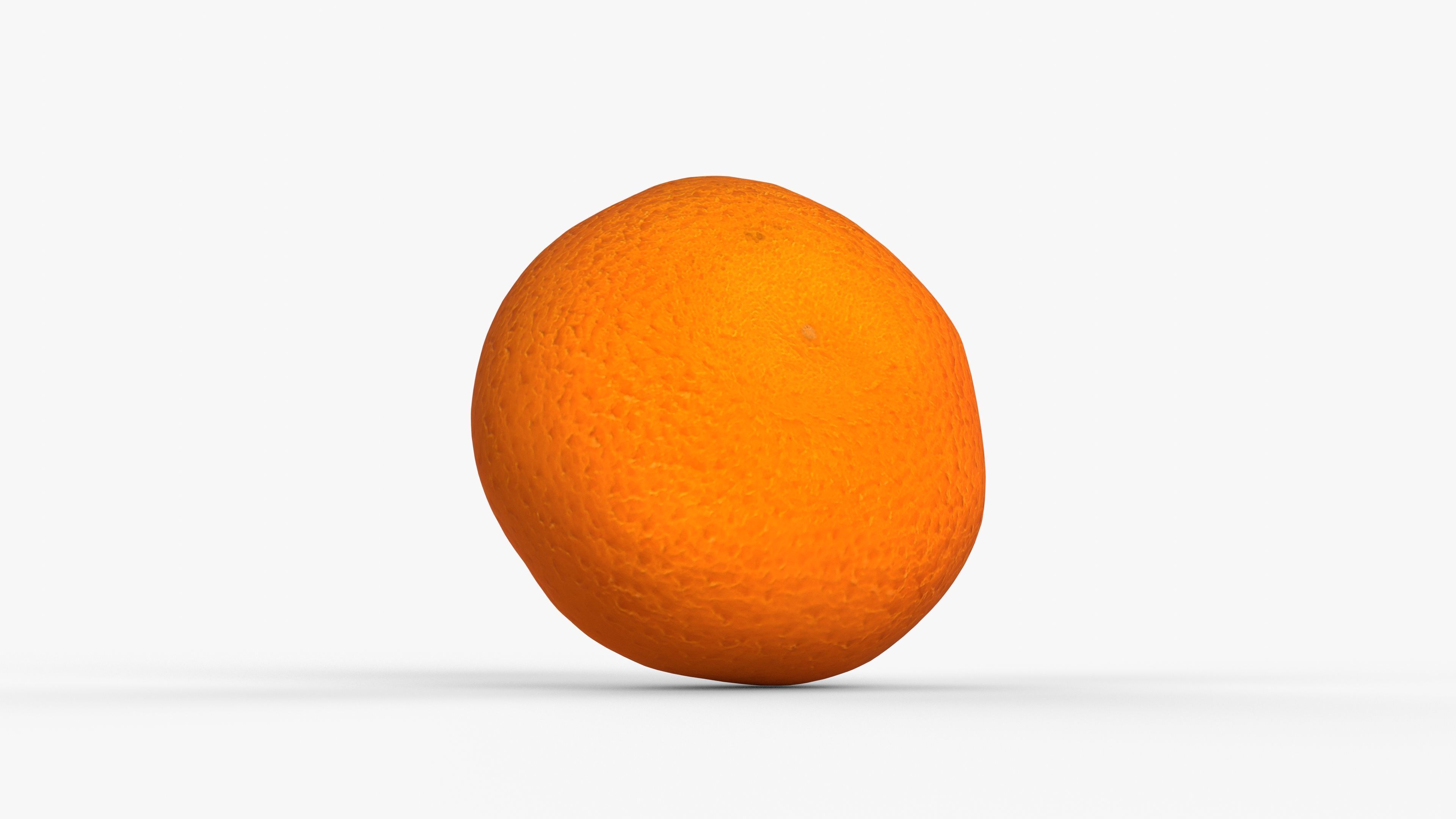 Photorealistic 3D scan of mandarin Low-poly 3D model_13