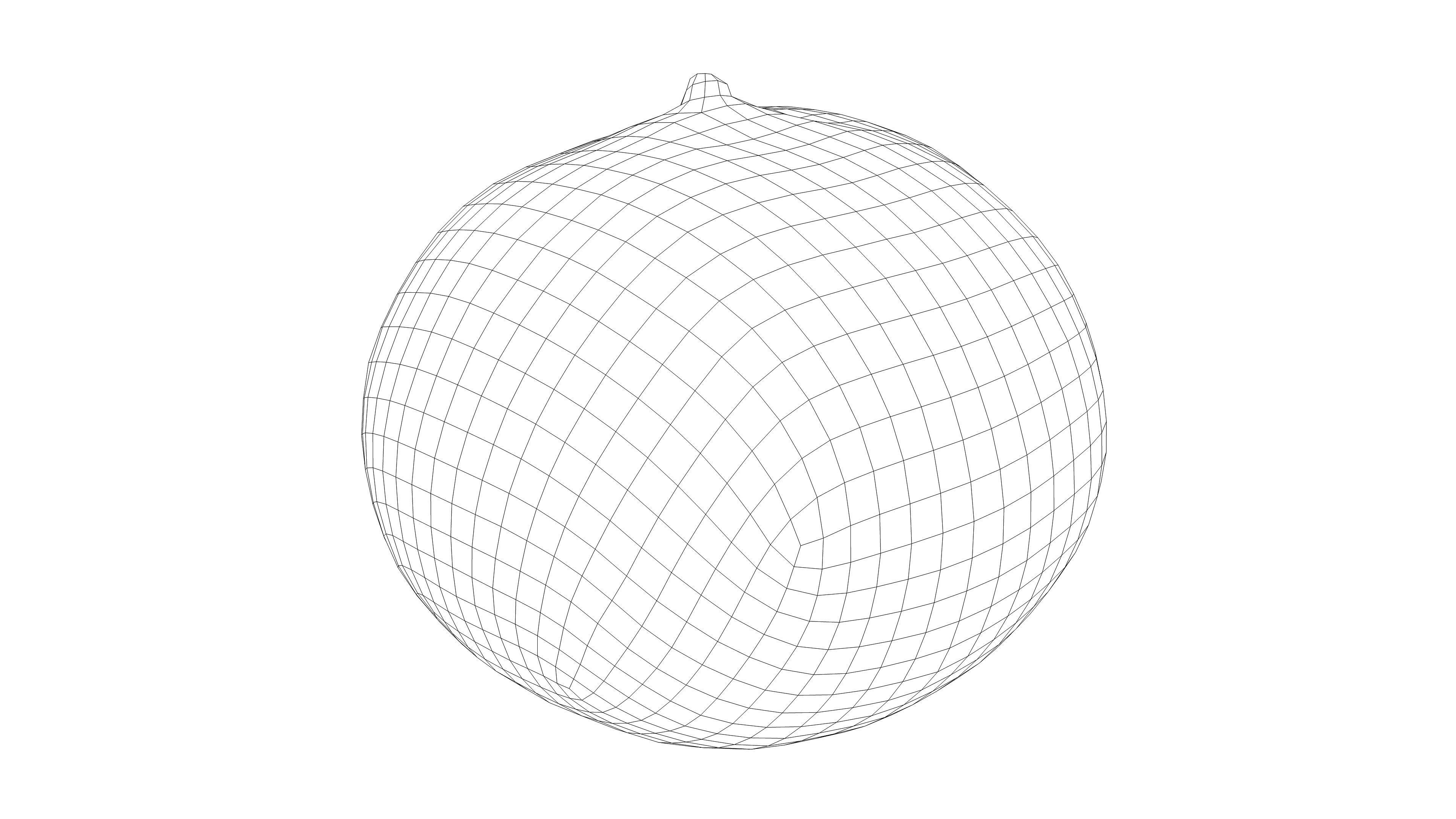 Photorealistic 3D scan of mandarin Low-poly 3D model_3