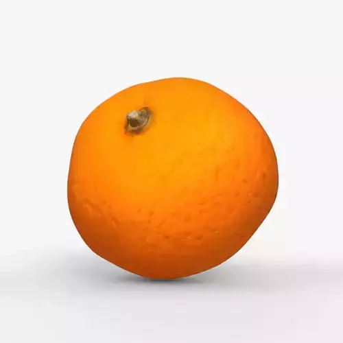 Photorealistic 3D scan of mandarin Low-poly 3D model