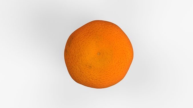 Photorealistic 3D scan of mandarin Low-poly 3D model 7