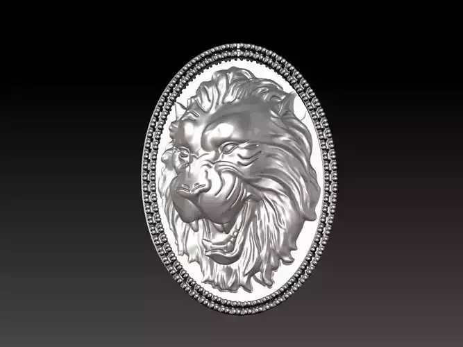 Majestic Diamond Lion Pendant