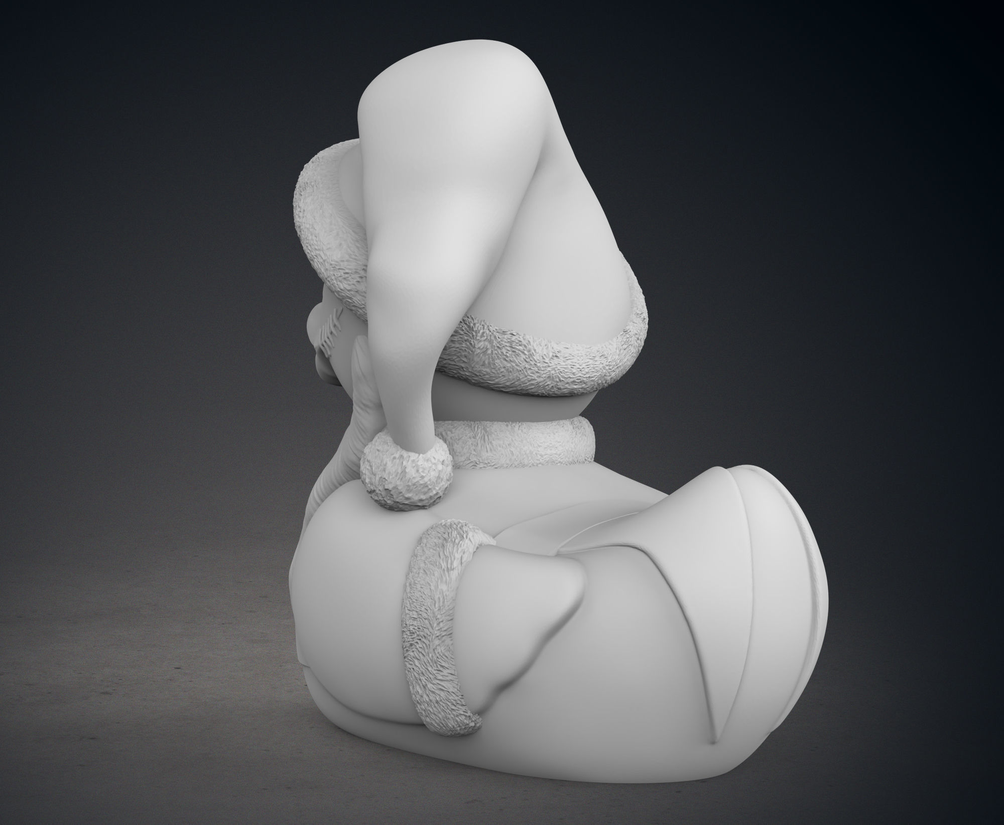 Cute Santa Jack Skellington Rubber Duck 3D print model_5