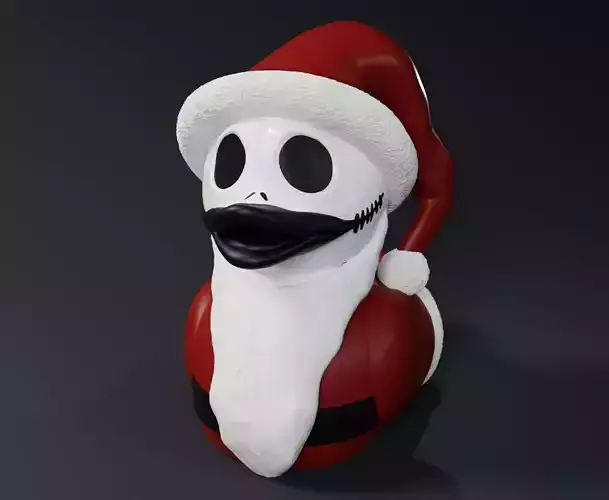 Cute Santa Jack Skellington Rubber Duck 3D print model Cute Santa Jack Skellington Rubber Duck 3D print model