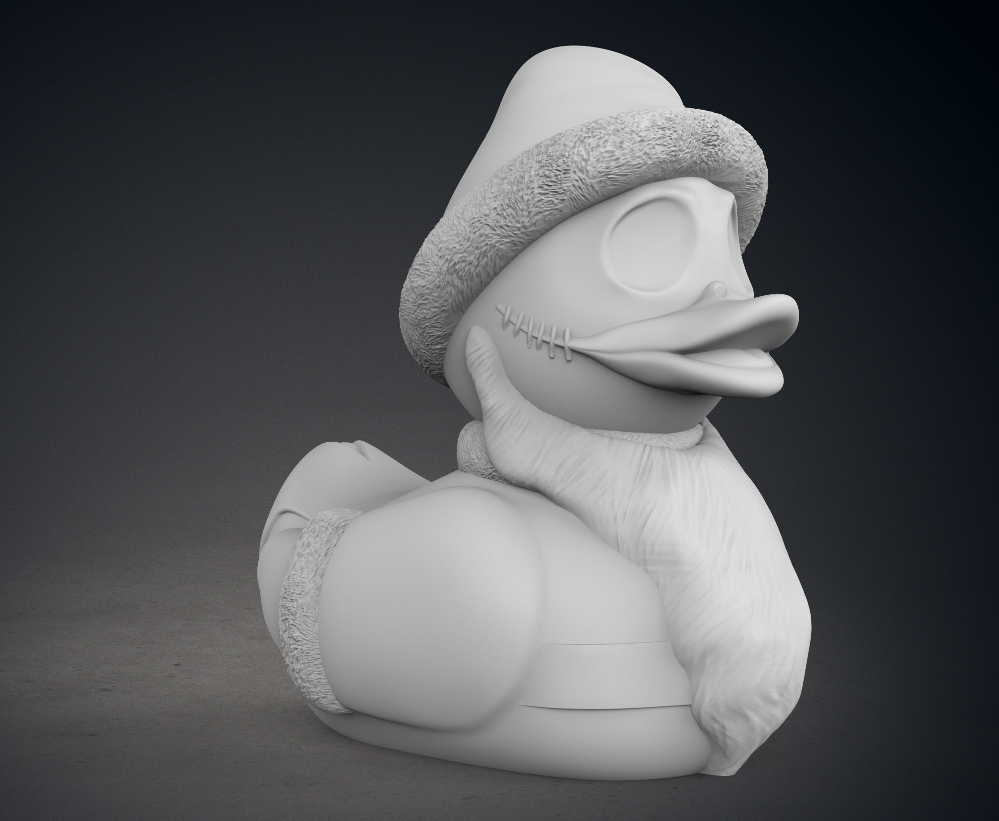 Cute Santa Jack Skellington Rubber Duck 3D print model_9