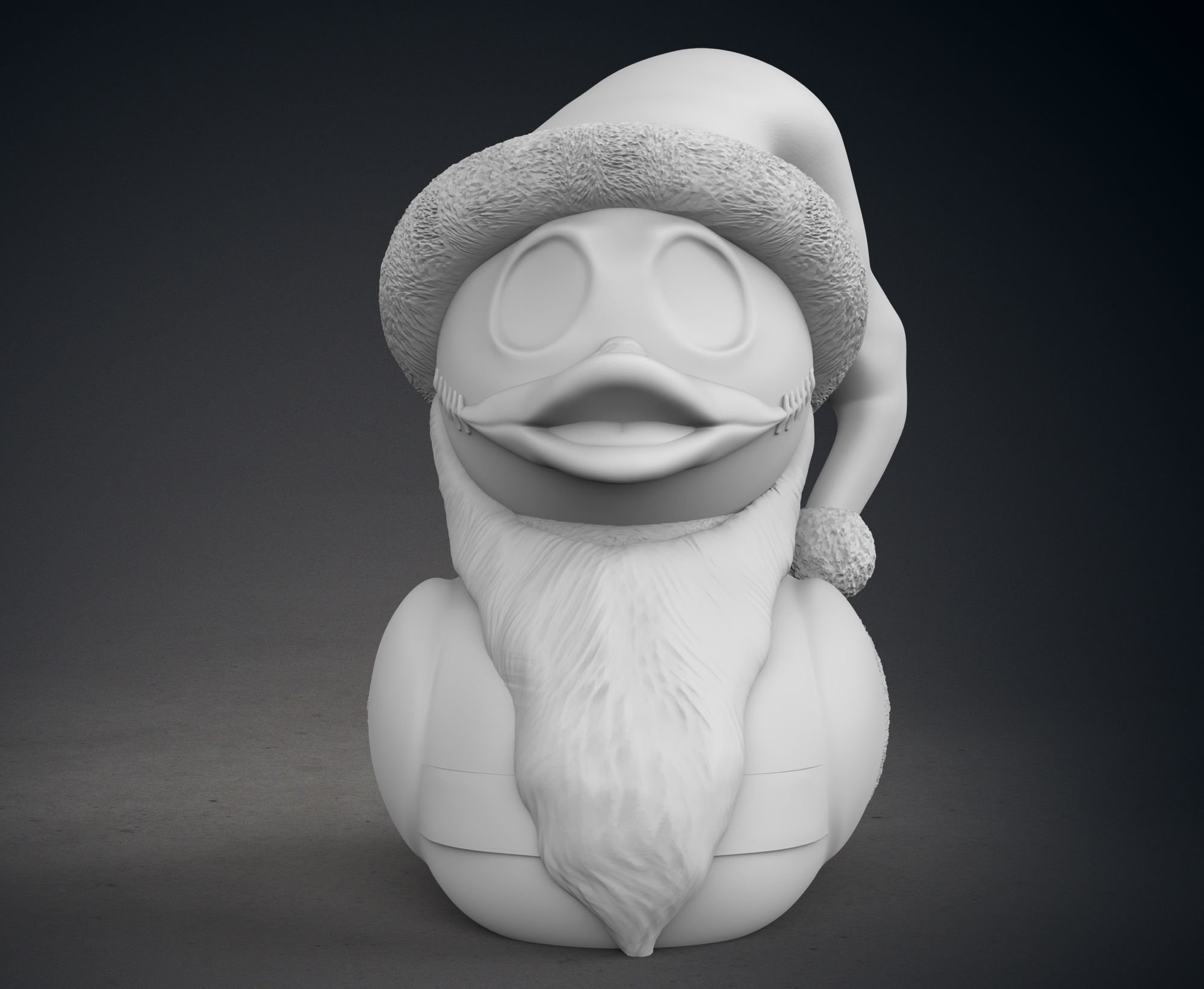 Cute Santa Jack Skellington Rubber Duck 3D print model_10