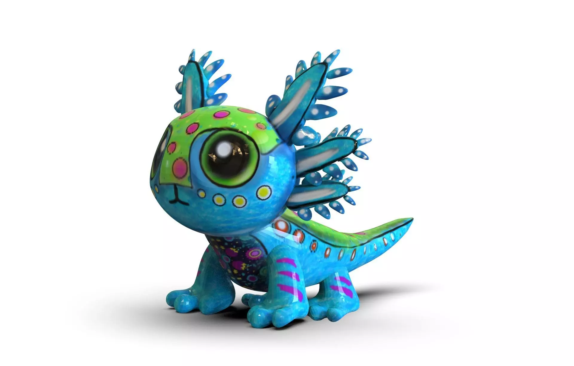 Alebrije Ajolote Low-poly 3D model