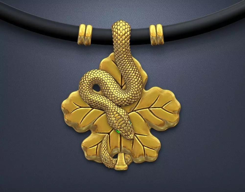 Snake pendant 3D print model