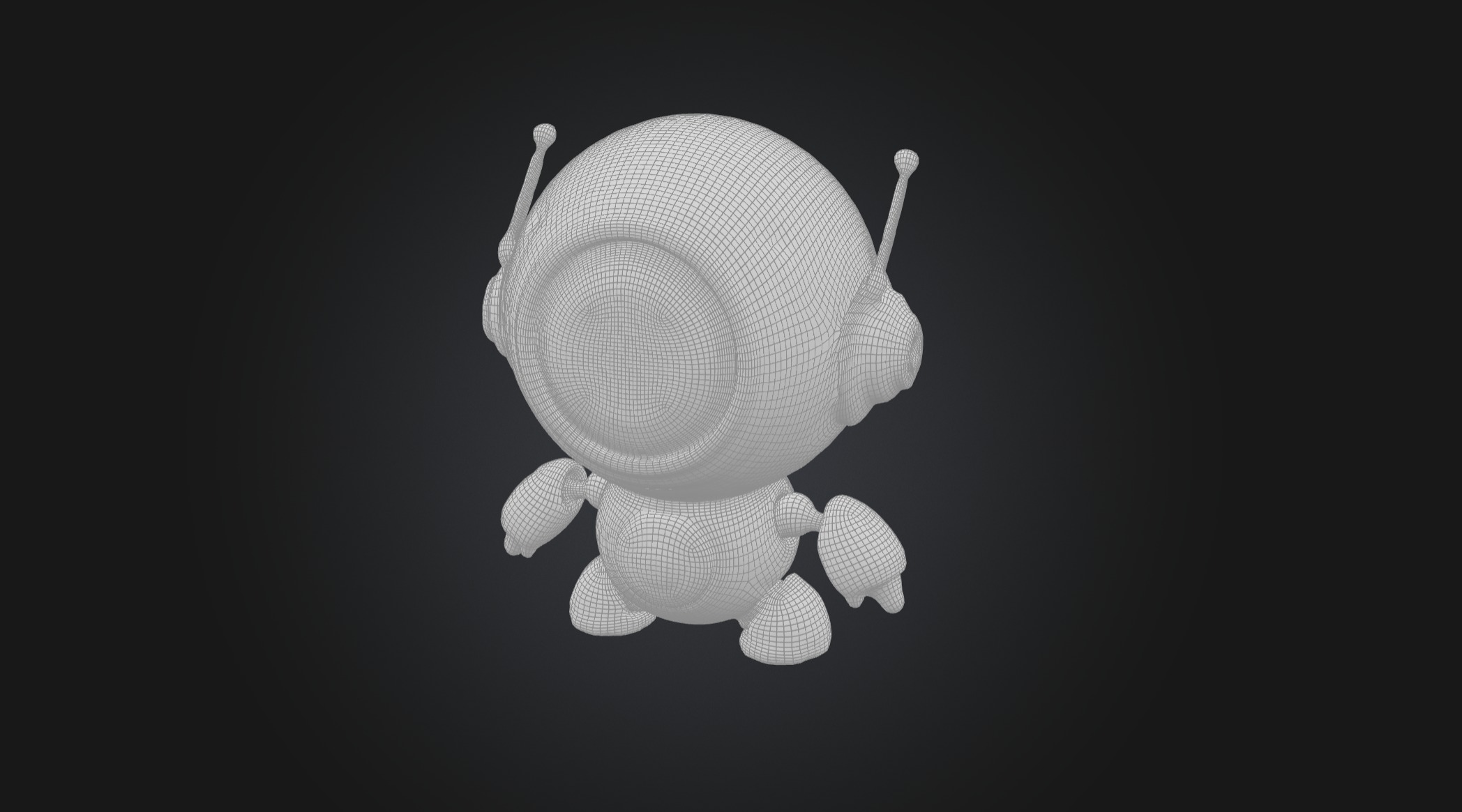 Cyclops Robo Cyborg  Low-poly 3D model_6