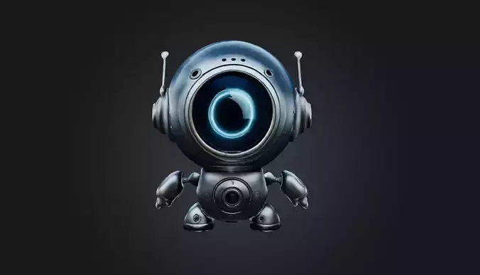 Cyclops Robo Cyborg  Low-poly 3D model