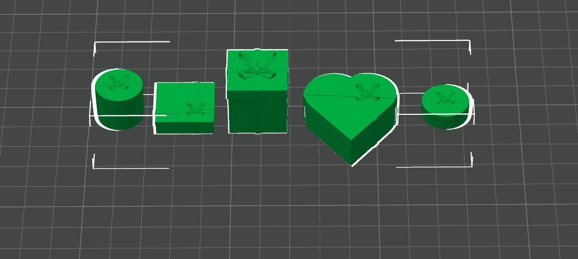 5 Gift Box Set 3D Model 3D print model_2