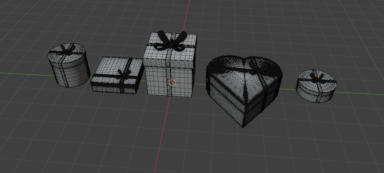 5 Gift Box Set 3D Model 3D print model_1