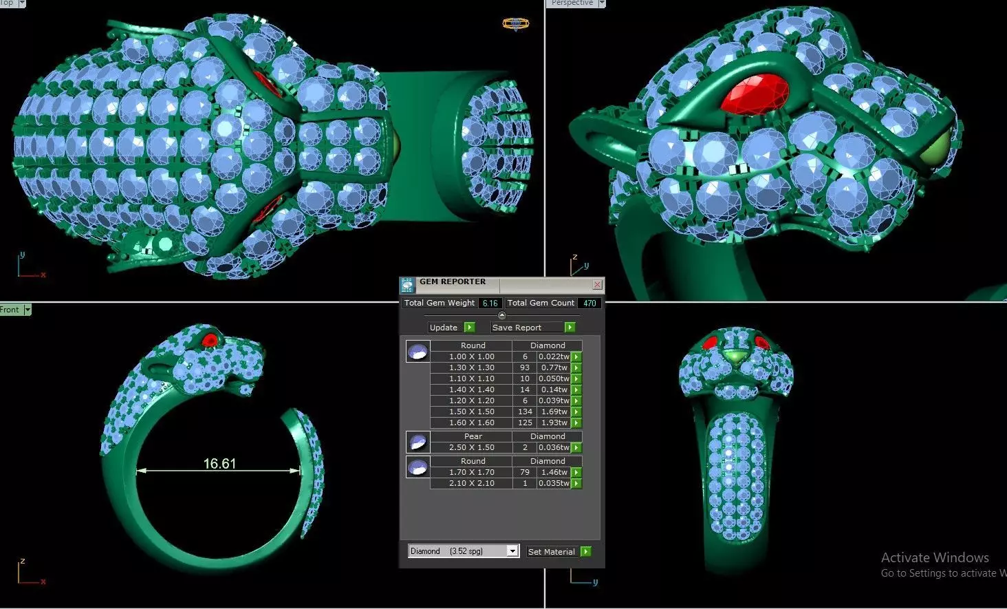 tiger panthere ring rint 3d 3D print model_0