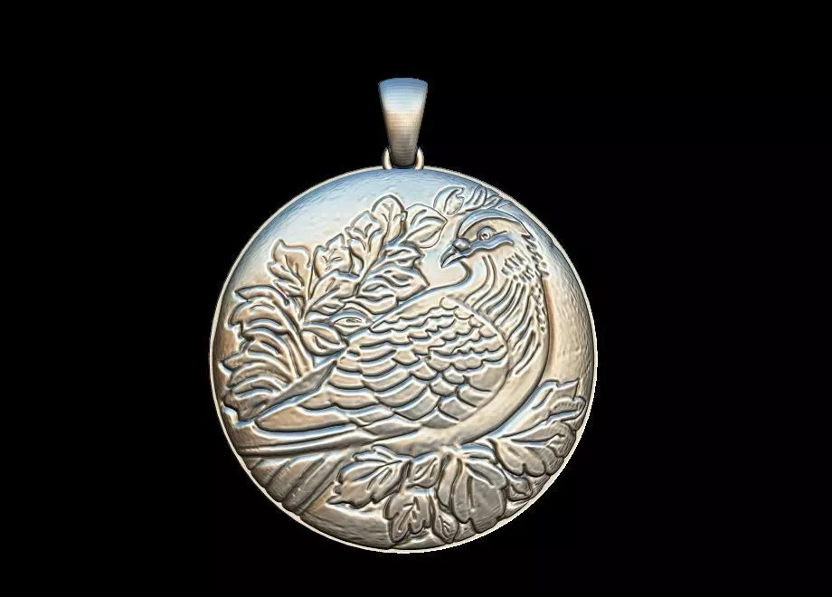 Pigeon Pendant 3D print model_0