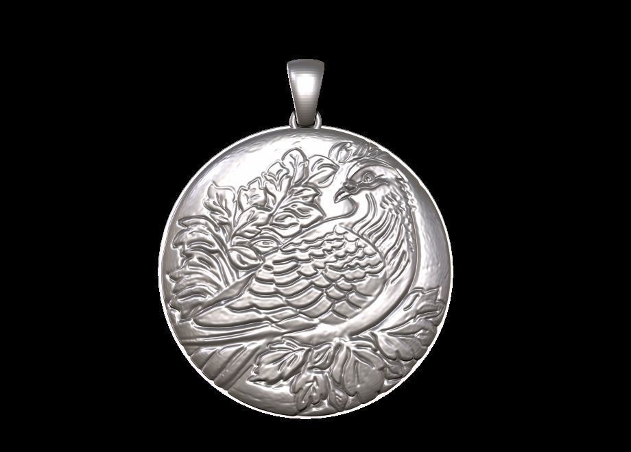 Pigeon Pendant 3D print model_2