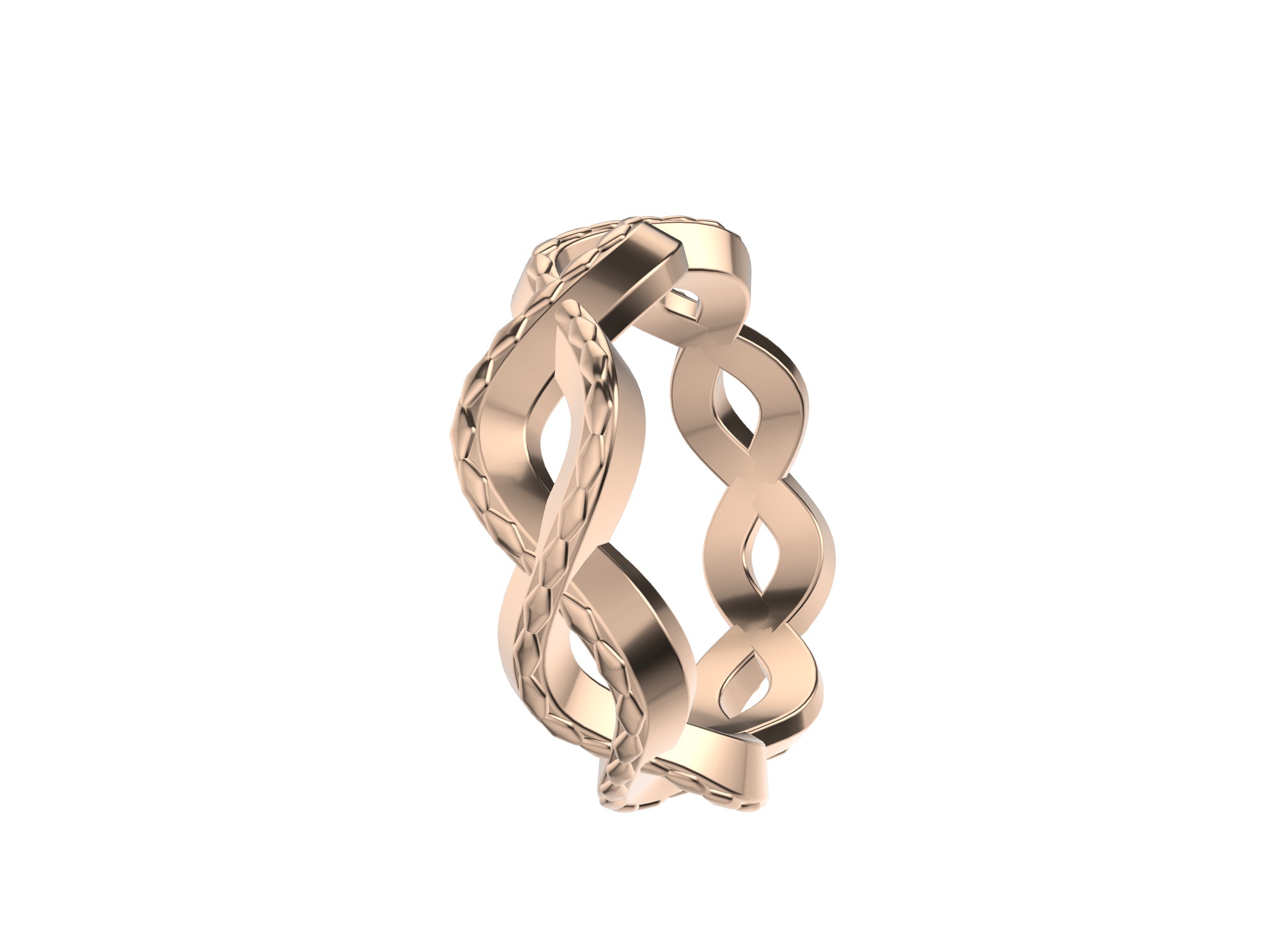 Textured Wavy Ring 3D print model_8