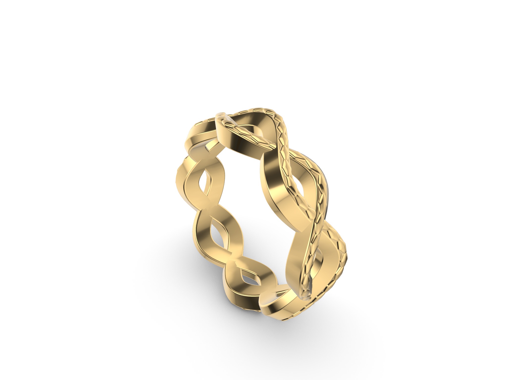 Textured Wavy Ring 3D print model_1