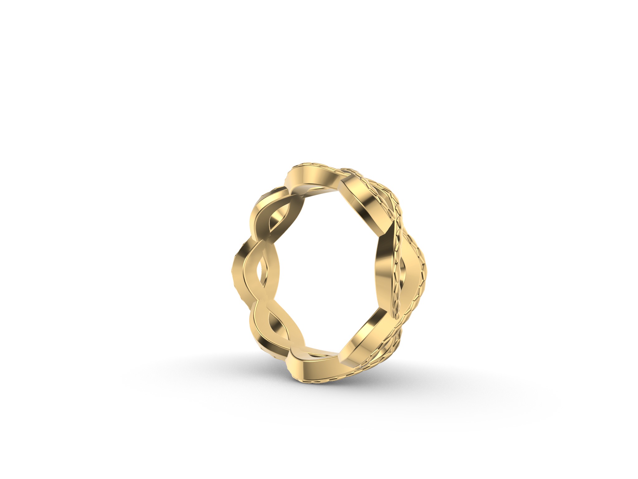 Textured Wavy Ring 3D print model_4