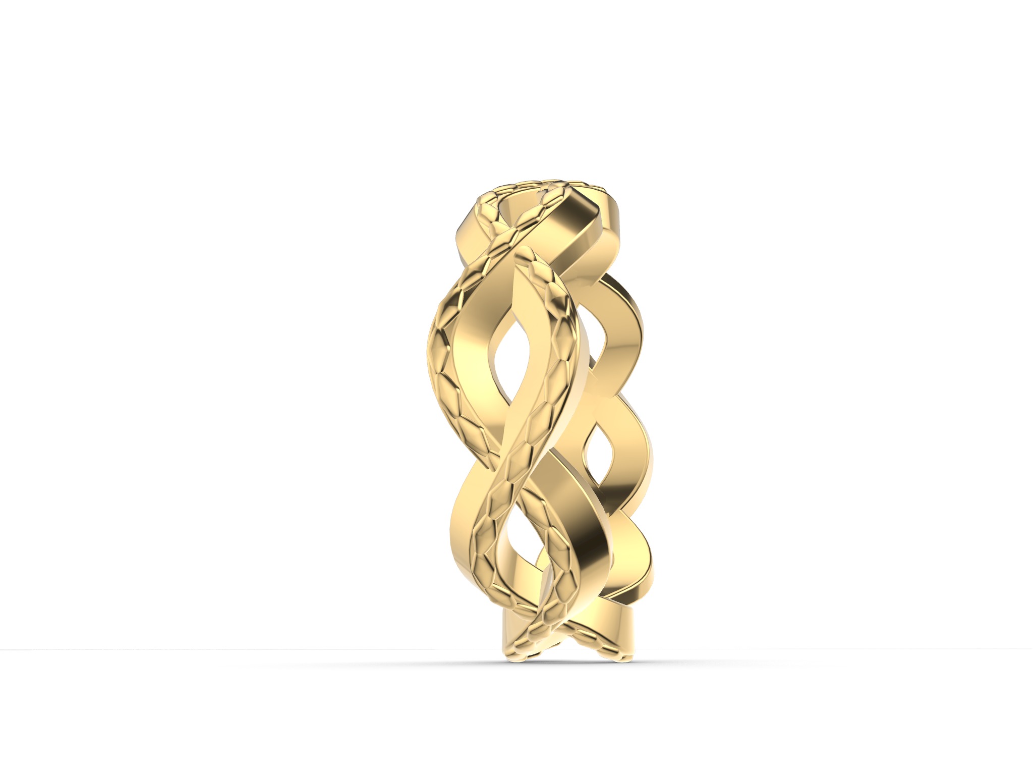 Textured Wavy Ring 3D print model_5