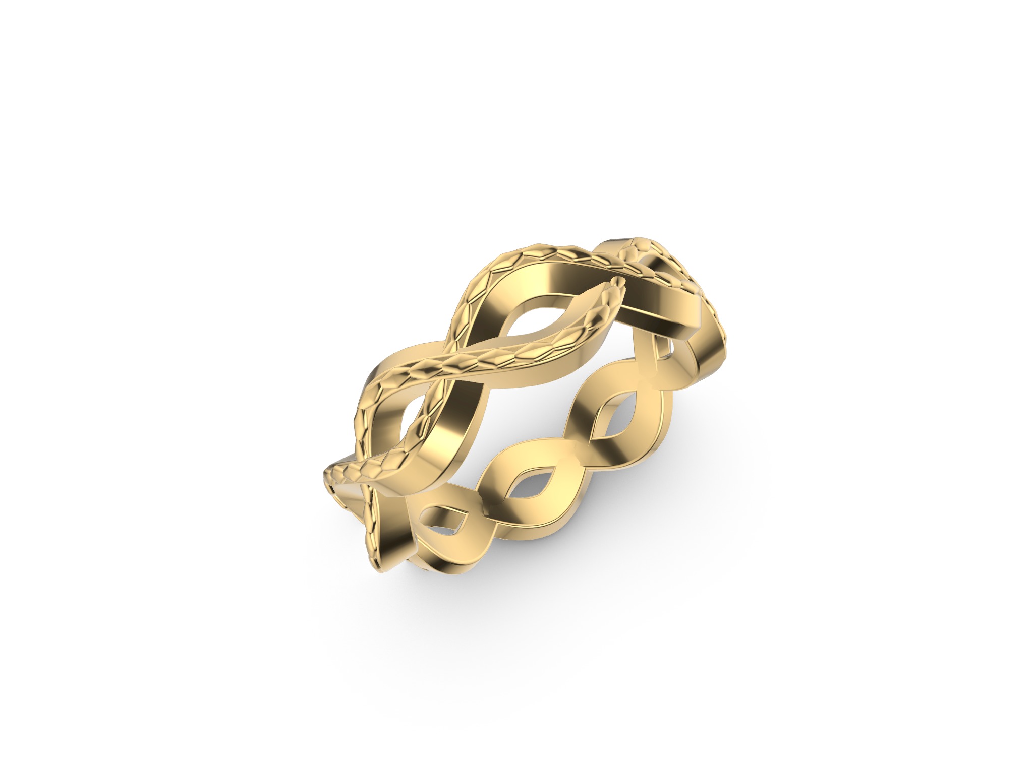 Textured Wavy Ring 3D print model_2