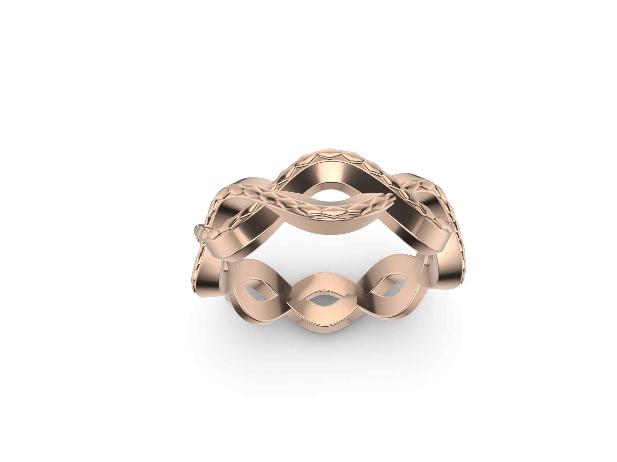 Textured Wavy Ring 3D print model_9