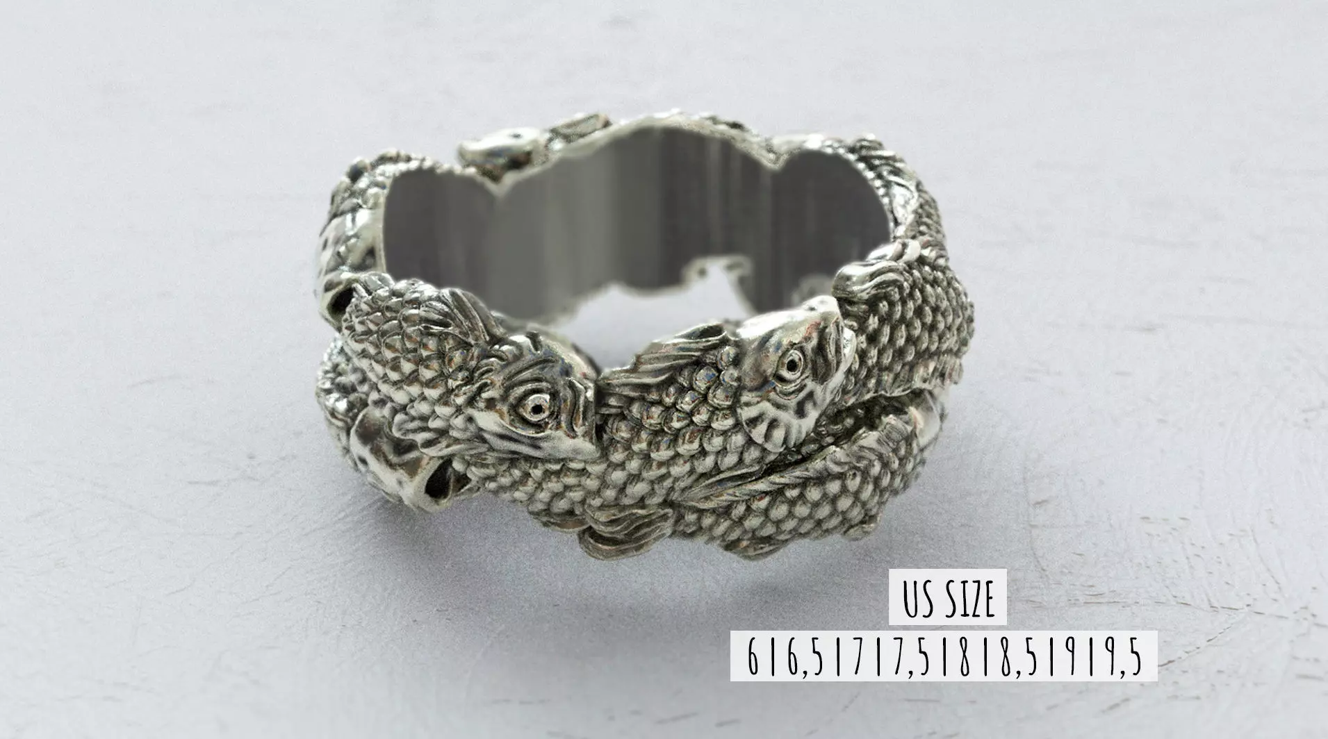 Japanese Carp Ring 3D print model