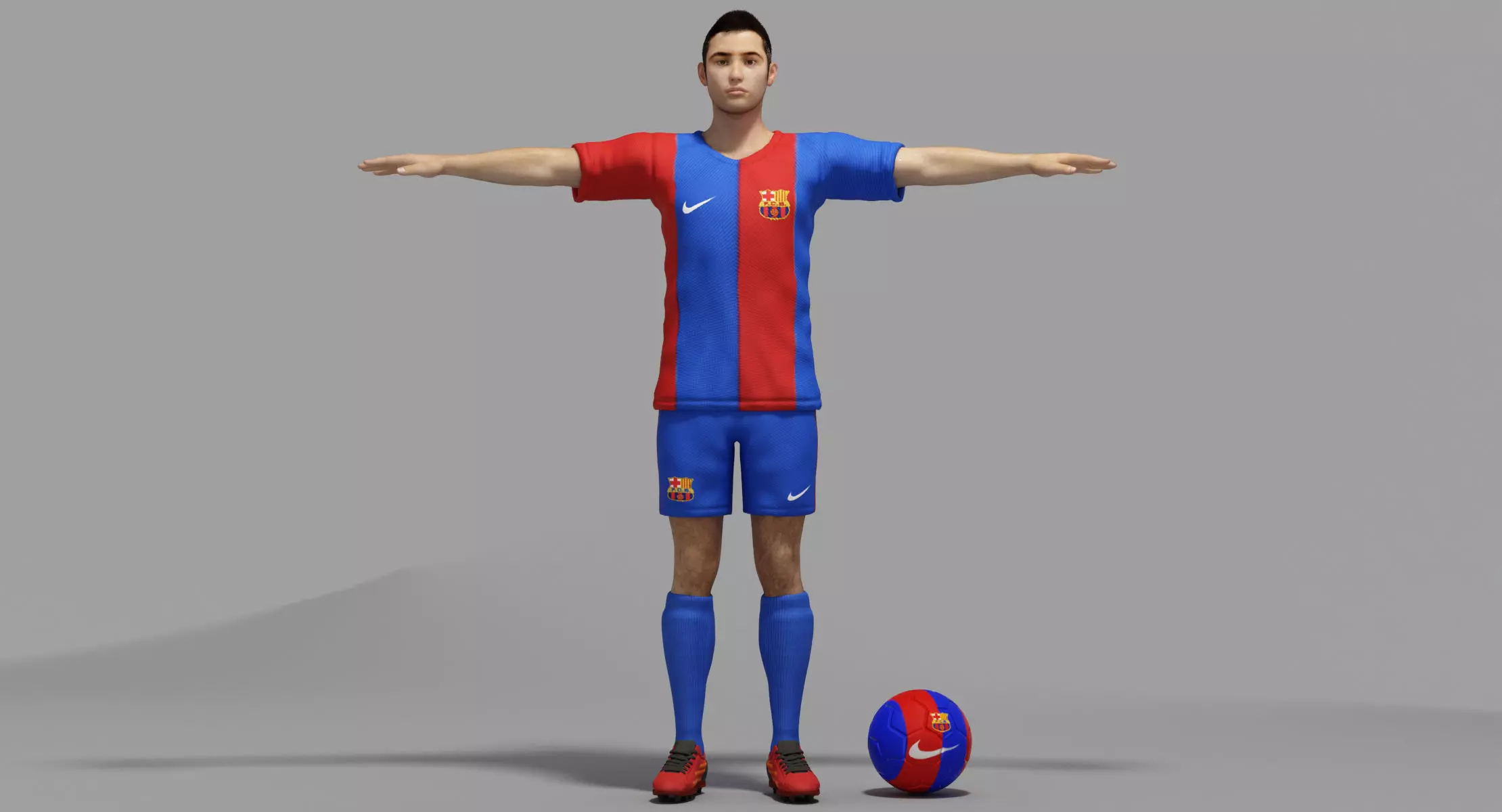 Fabian European Football Player Low-poly 3D model_0