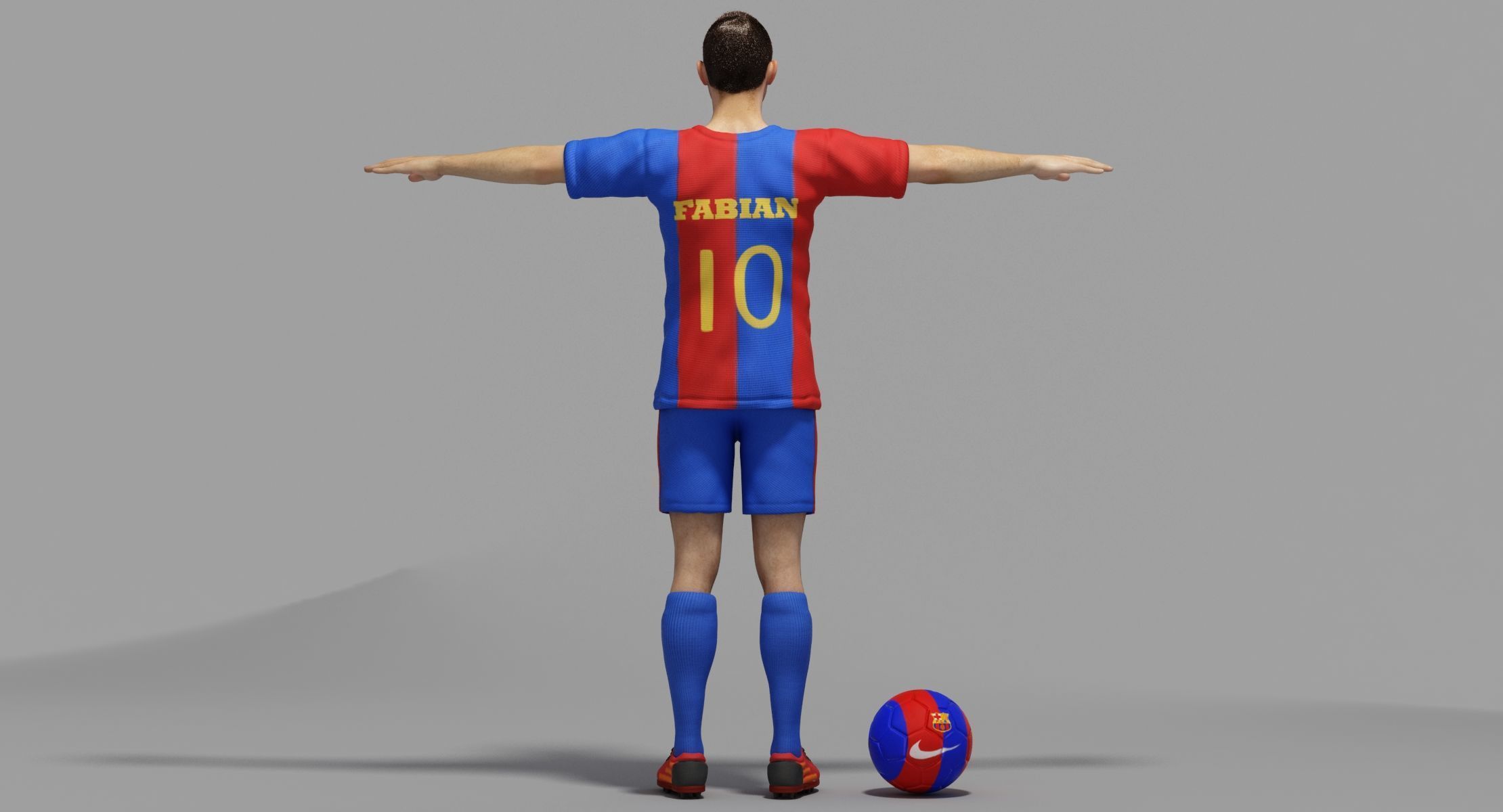 Fabian European Football Player Low-poly 3D model_1