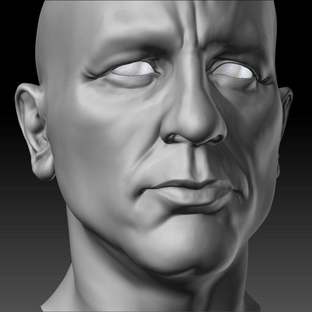 Male head 3D model_9