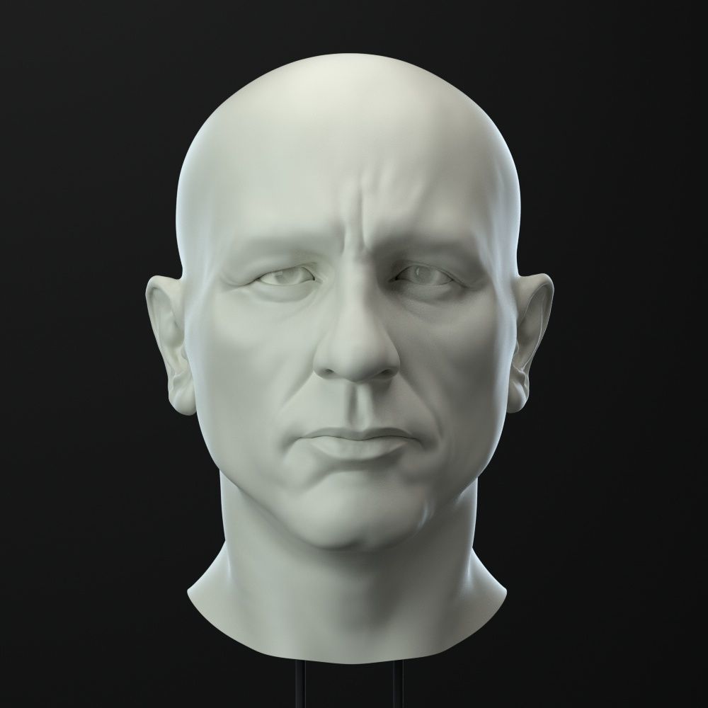 Male head 3D model_1