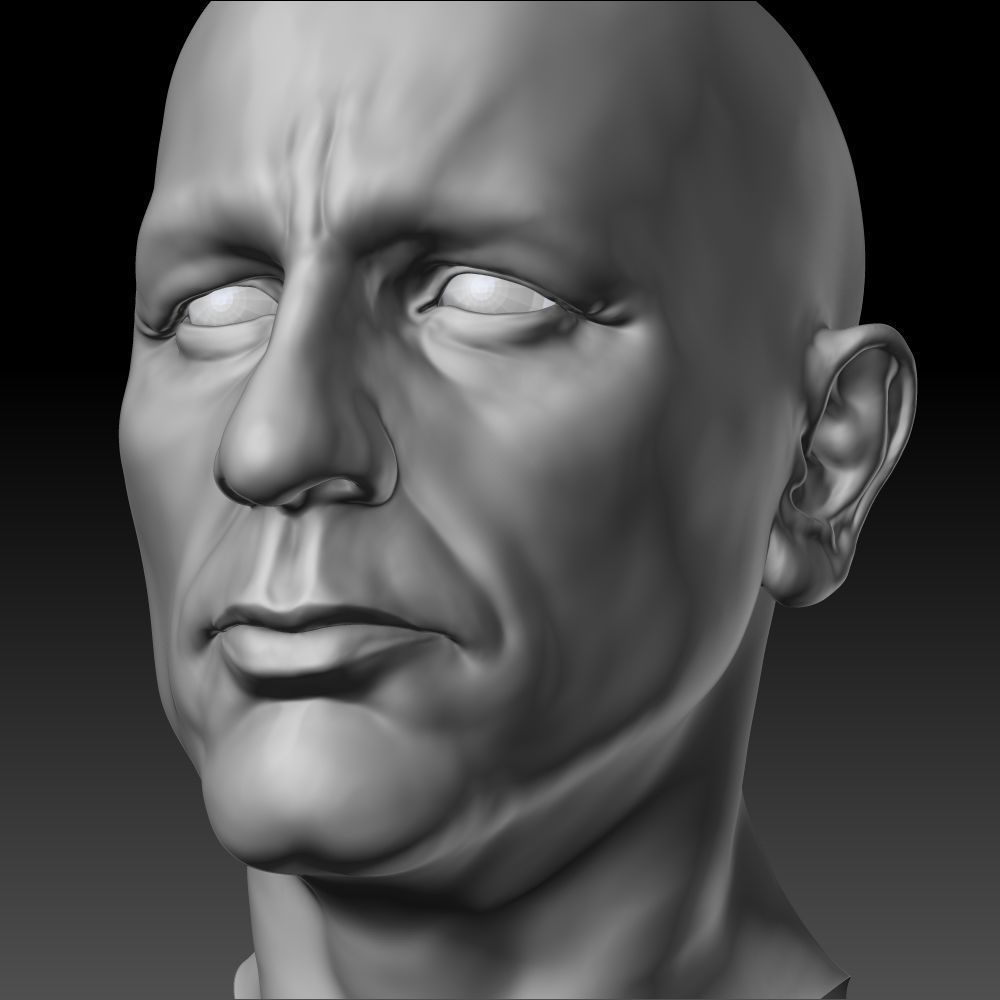 Male head 3D model_8
