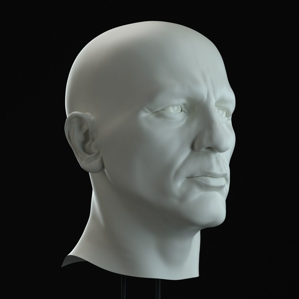 Male head 3D model_4
