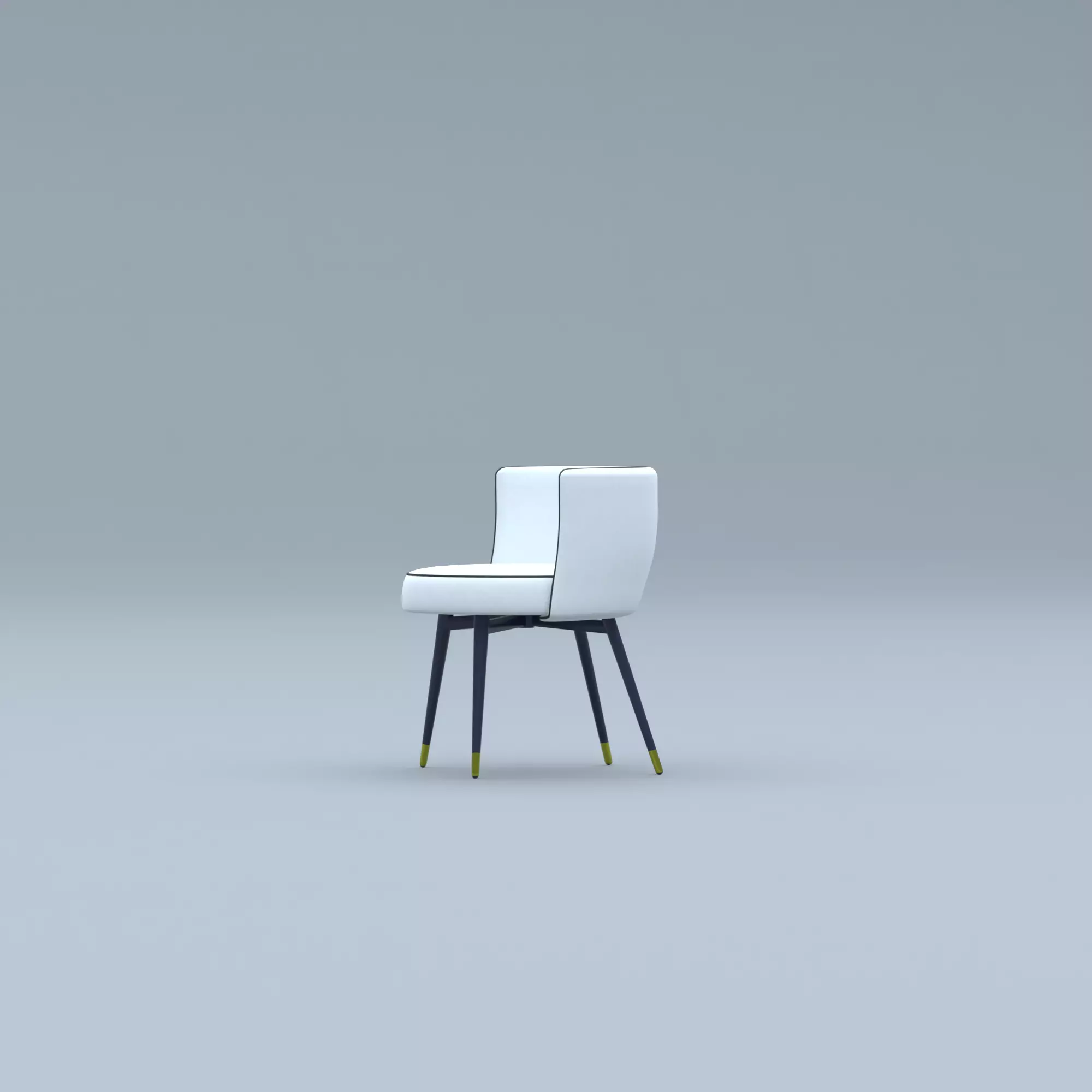 Modern Chic Chair with Cushioned Seat 3D model