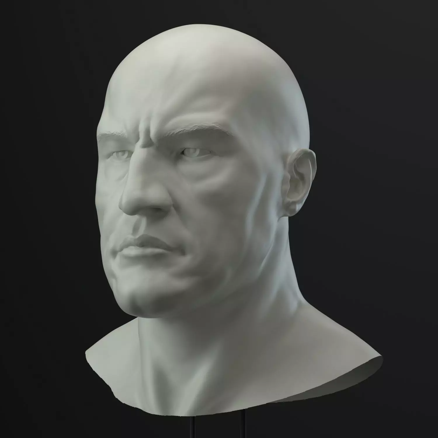 Male head 3D model