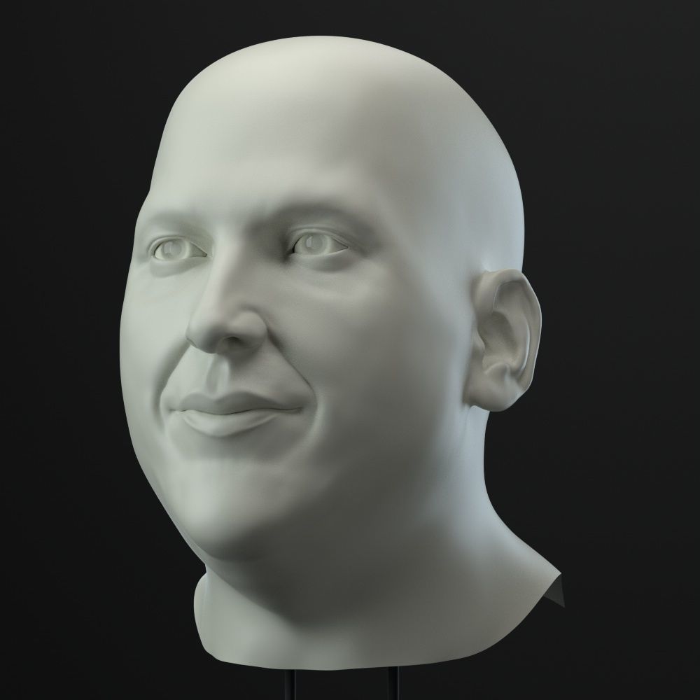 Male Head 3D model_4