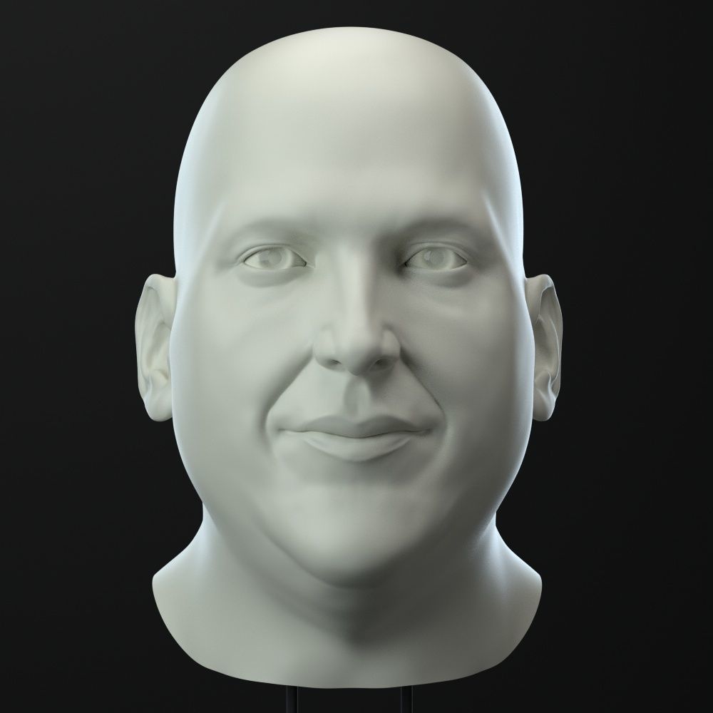 Male Head 3D model_1