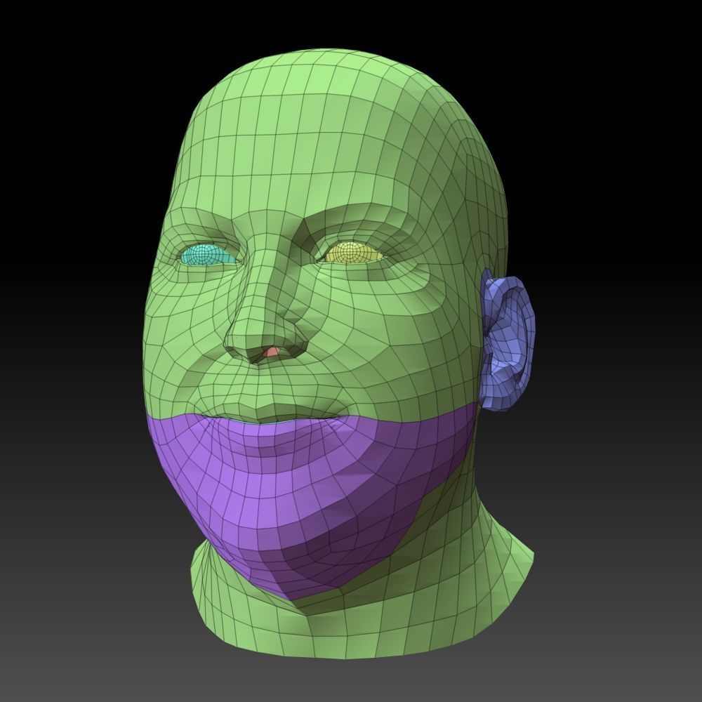 Male Head 3D model_11