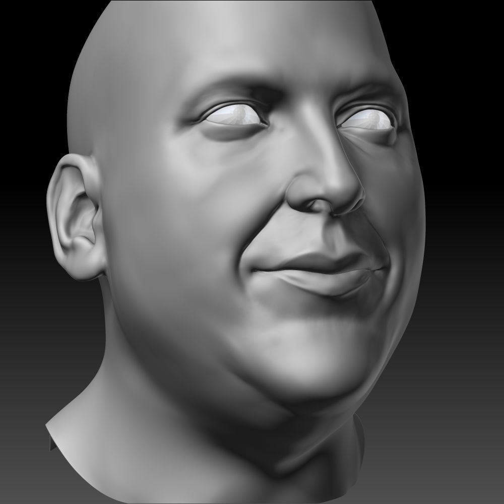 Male Head 3D model_9