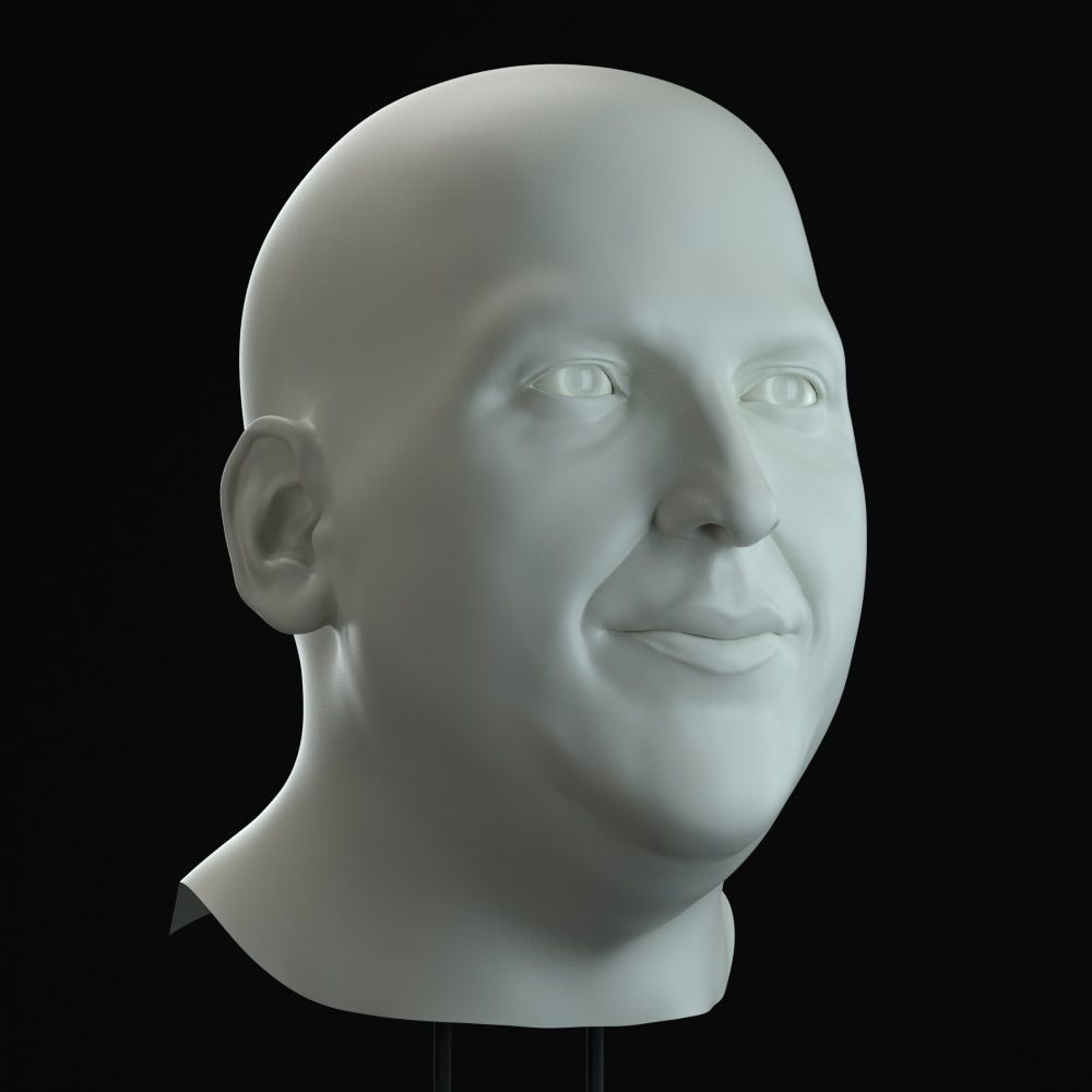 Male Head 3D model_3